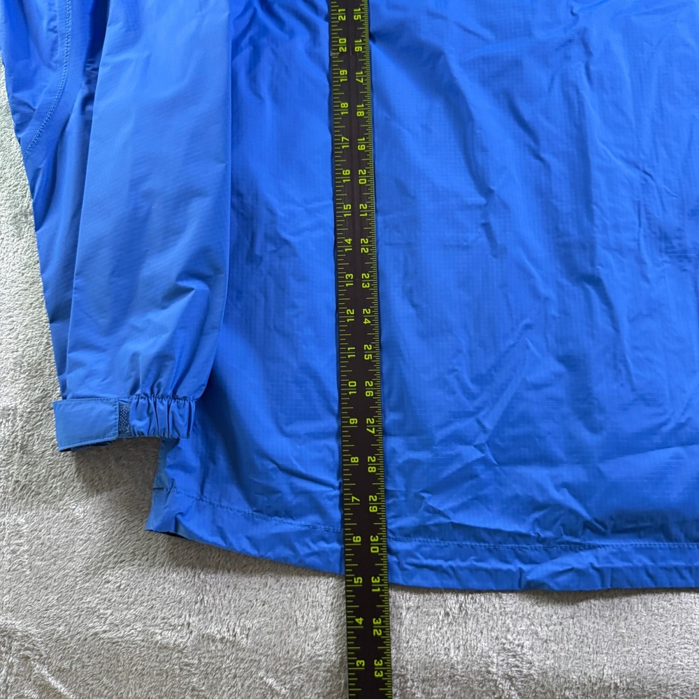 LL Bean Men's XL Blue Lightweight Hooded Rain Jacket Coat (read) - Picture 8 of 11